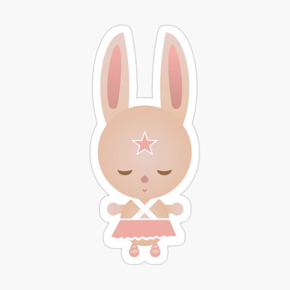 Chibi girl bunny in a pretty dress sticker